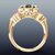 Floral Sunflower-Inspired Halo Ring in 14KY
