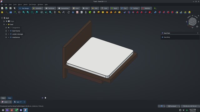 3D model of Modern Bed Frame