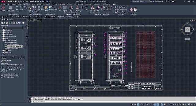 Electrical GA drawing for Panels