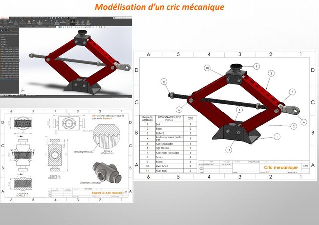 3D model of CAD Modeling: Manual Scissor Jack