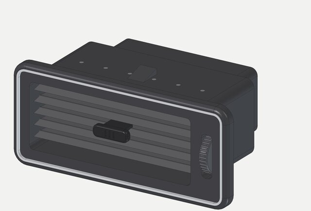 Dashboard Air Vent DAV-01 - Adjustable Vanes, Thumb Wheel, Snap-Fit Housing – image 2 of 4