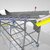 Inclined Conveyor with Adjustable Incline Angle.