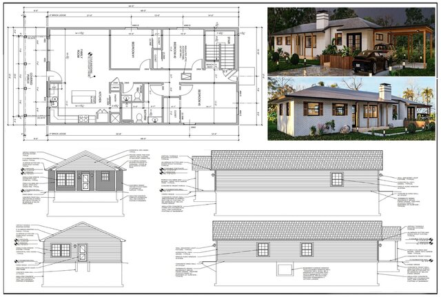 Modern Craftsman Single-Story Bungalow