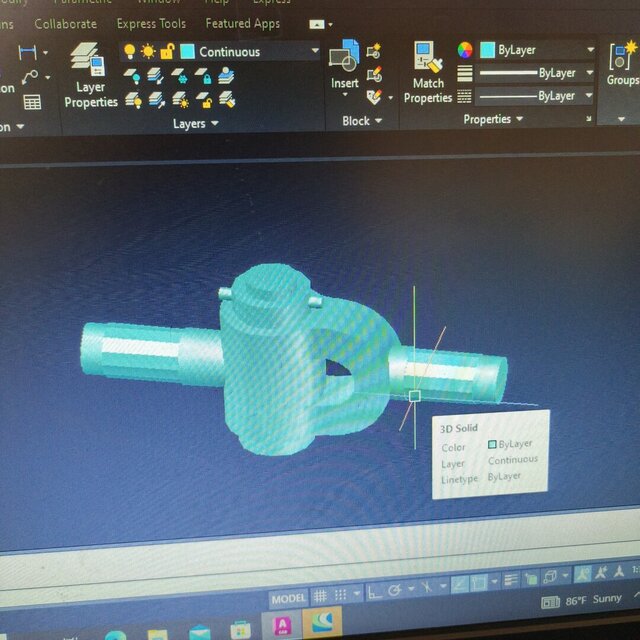 3D model of Knuckle Joint – 2D Section View & 3D Solid Model | AutoCAD 2024