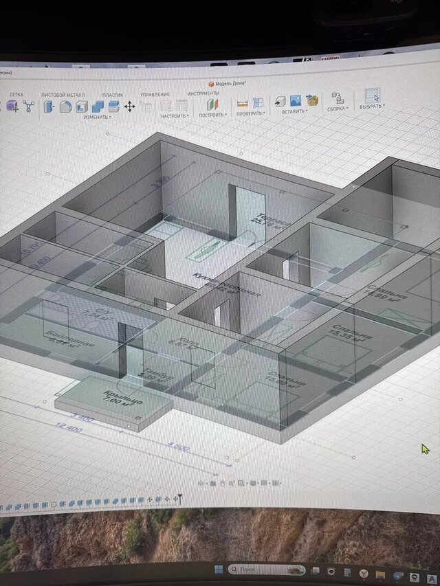 3D model of 3D Printed Scale Model from Building Photos and Floor Plan