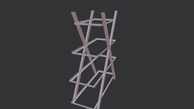3D model of Bookcase X