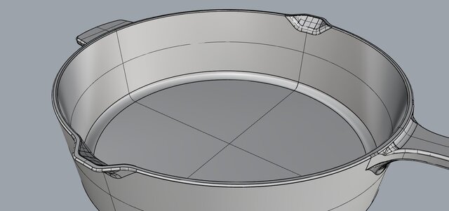 3D model of Cast Iron Cookware Product Design