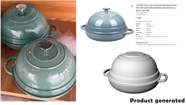 3D model of Cast Iron Cookware Product Design