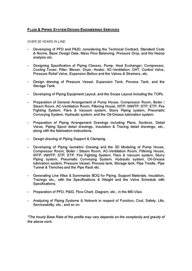 Fluid & Piping Systems Design Engineering