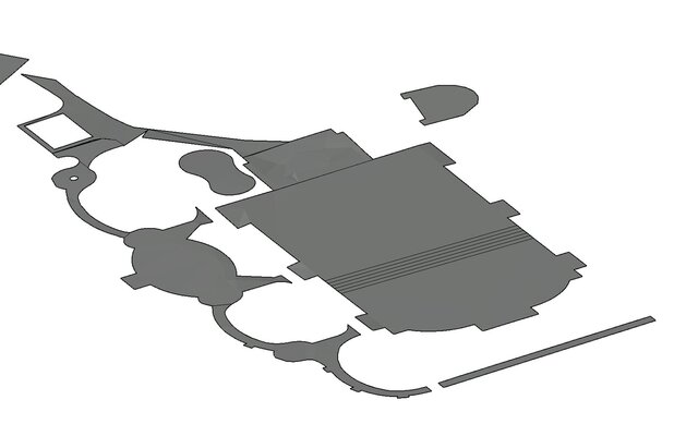 3D model of Full Geodetic Support for a Sports Park (3.5 ha / 34,915 m²) – Survey, Grading Design, Earthworks, Stormwater Drainage, and 3D Modeling