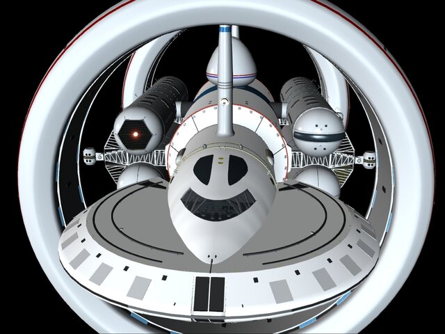 3D model of spaceship-1-