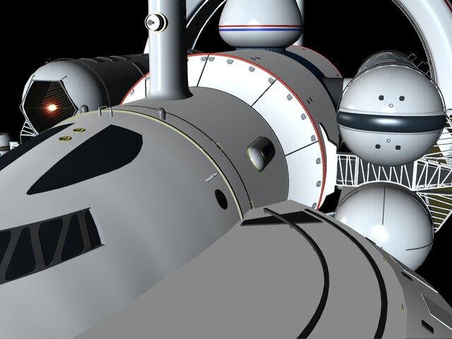 3D model of spaceship-1-