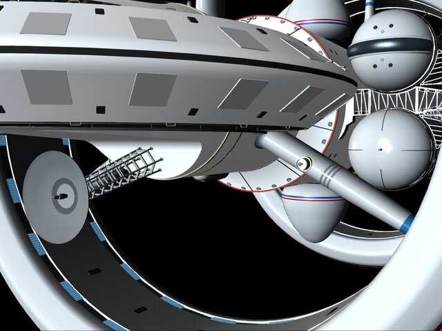 3D model of spaceship-1-