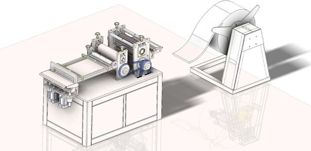 Combine Harvester Radiator Fin machine.