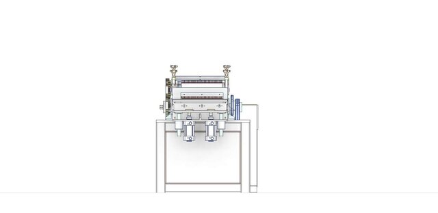 3D model of Combine Harvester Radiator Fin machine.