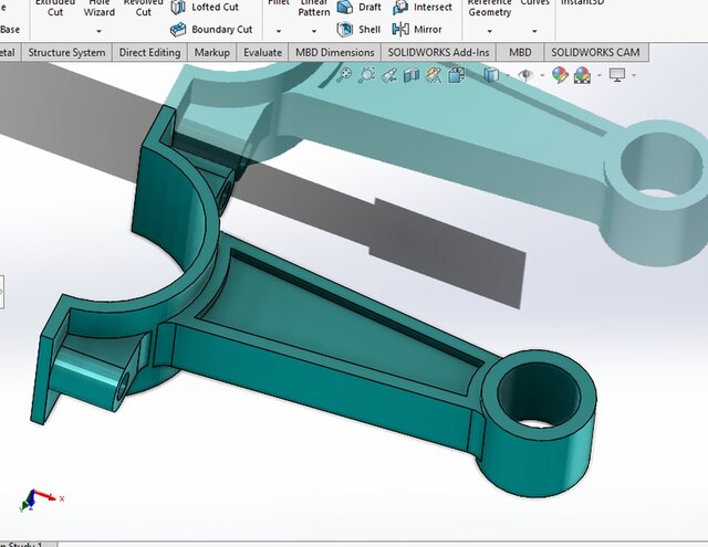 3D model of single piston Design