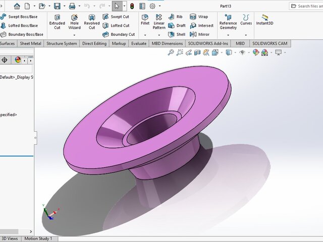 3D model of single piston Design