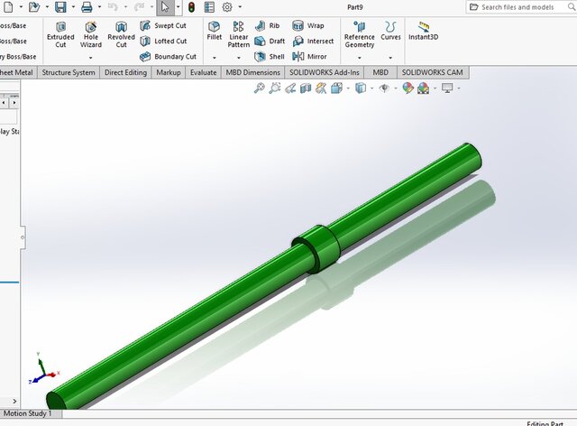 3D model of single piston Design