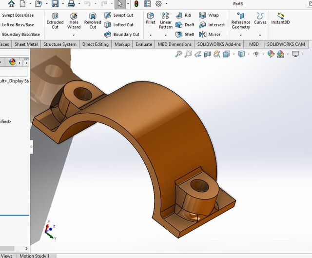 3D model of single piston Design
