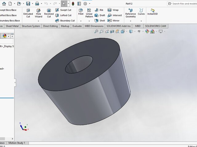 3D model of single piston Design
