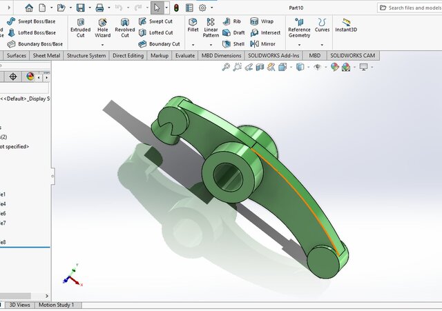 3D model of single piston Design