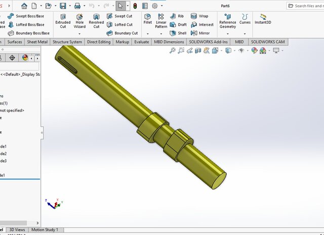 3D model of single piston Design