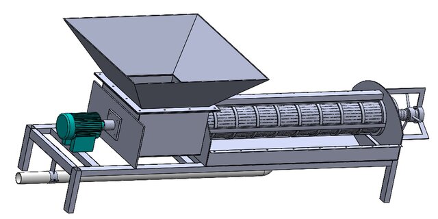 3D model of Dewatering Screw Press Machine