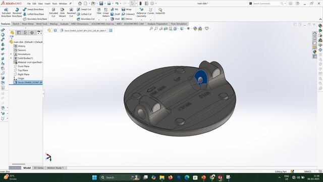 Double offset butterfly valve disc die