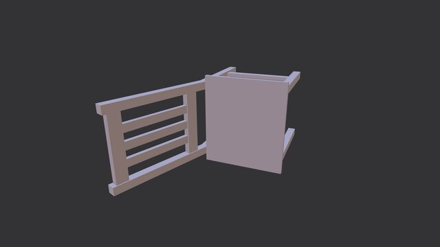 3D model of wooden-chair