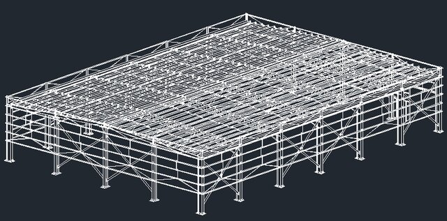 Honeycomb Beam Steel Structure – Tekla Detailing – image 1 of 4