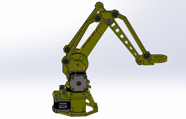 3D model of QR Code Product Sorting Model Using PLC and Robotic Arm 3 DOF