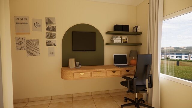 Office desing rendering