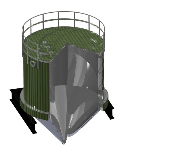 3D model of Storage tank, steel structure