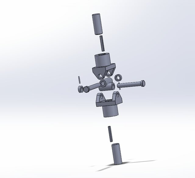 3D model of universal-coupling-assembly