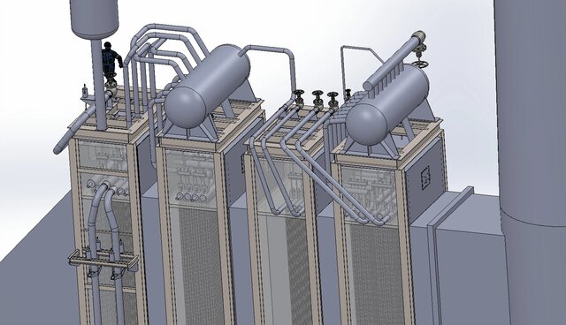 HRSG Industrial Equipment & Piping CAD Assembly – image 1 of 1