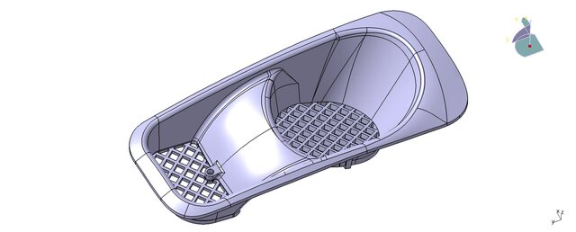 3D model of Honda Civic Fog Light Bezel | 3D CAD Model