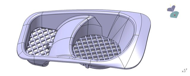 3D model of Honda Civic Fog Light Bezel | 3D CAD Model