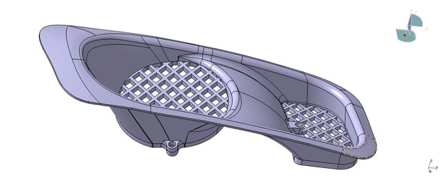 3D model of Honda Civic Fog Light Bezel | 3D CAD Model