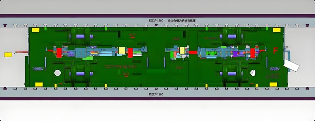 3D model of Automotive Grade Cast Iron Progressive Stamping Die Full 3D Design