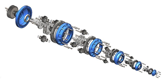 Multi stage planetary gear box