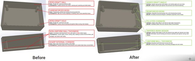 3D model of Injection Molding DFM Review — ABS Plastic Enclosure