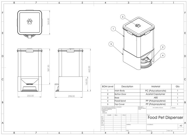 3D model of Pet Food Dispenser