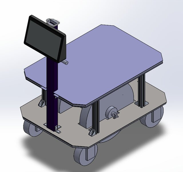 3D model of Autonomous Mobile Robot (AMR) Heavy Payload FEA Simulation (500 kg)