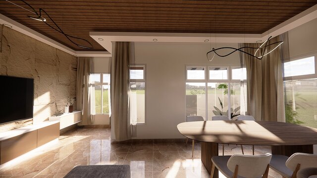 3D model of 2-Storey Interior