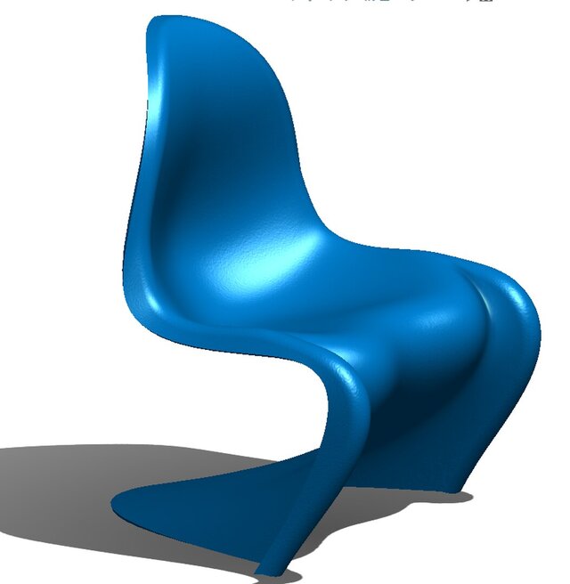 Plastic chair using advanced 3D CAD