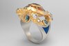 Sea Turtle Heirloom Cocktail Ring design by FeS2