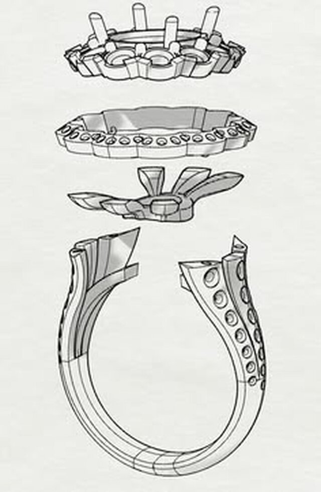 3D Ring Modeling and Jewelry CAD Design – image 1 of 9