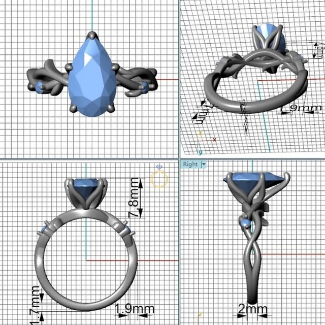 3D Ring Modeling and Jewelry CAD Design – image 5 of 9