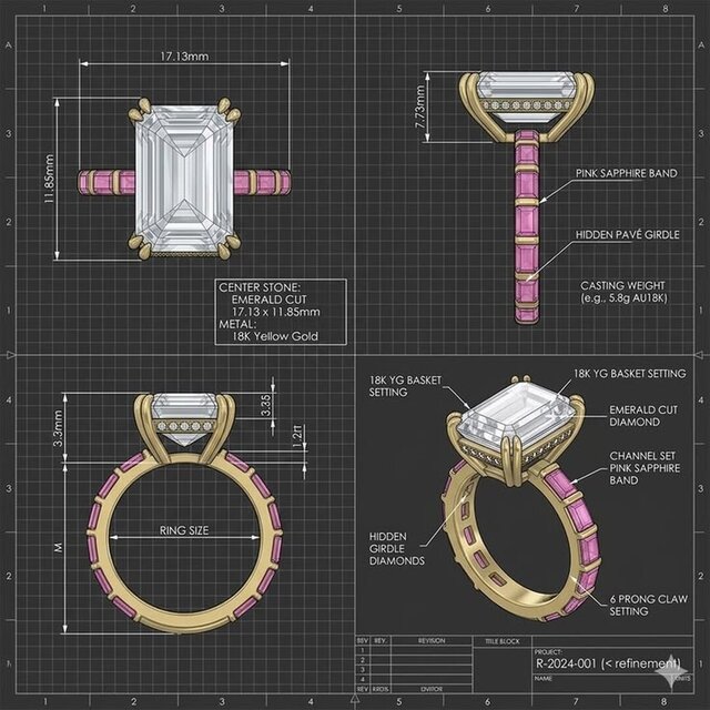 3D Ring Modeling and Jewelry CAD Design – image 6 of 9