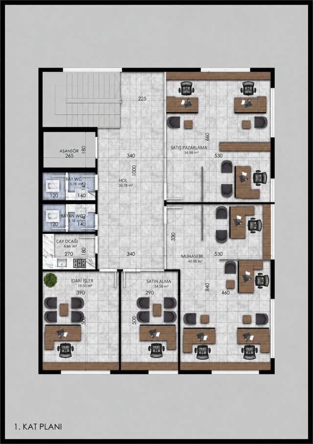 Multi-Level Building | Colored Plan Set – image 3 of 6